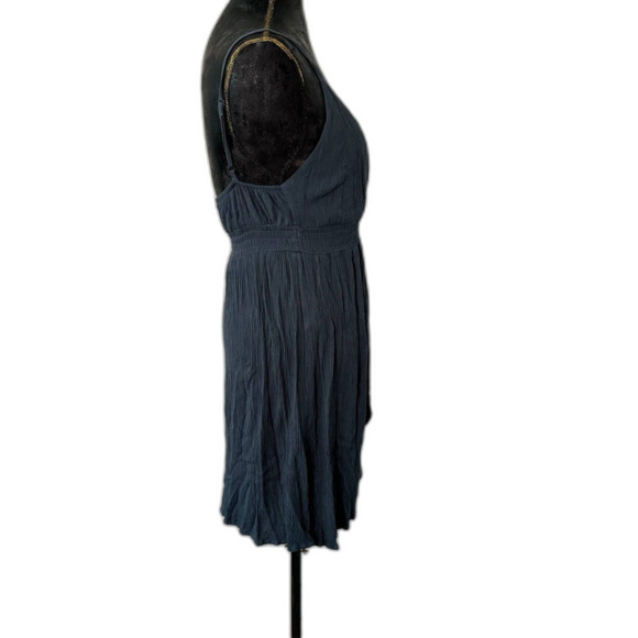 O'Neill Women’s Mini Dress Blue Grey Wrap V-Neck Summer Sundress Boho Size M - Picture 2 of 7